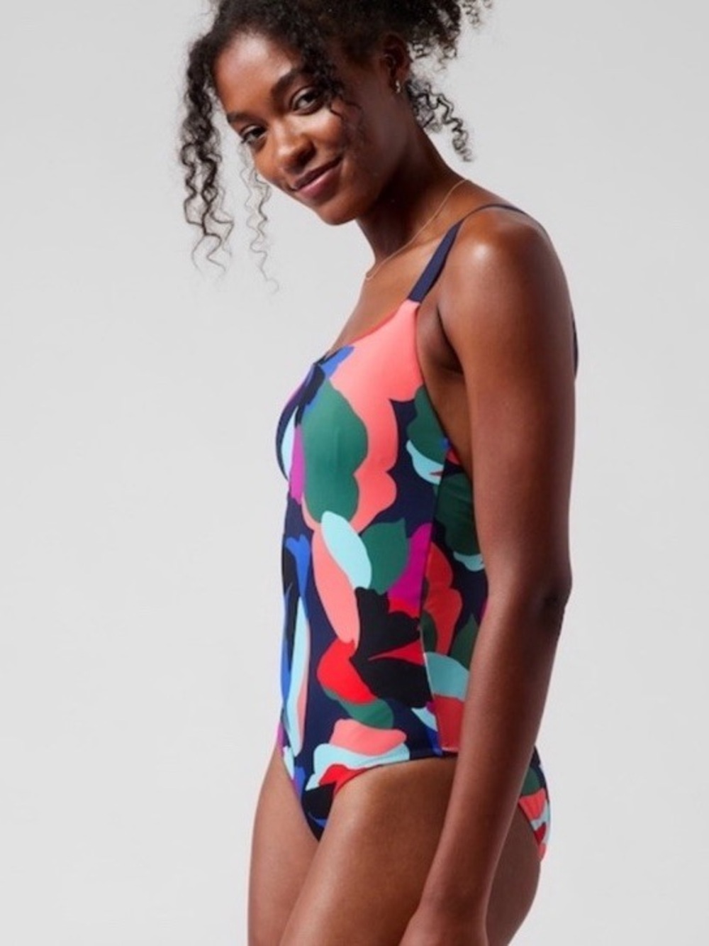Athleta Hermosa One Piece Swimsuit NWT Size Large Abstract Print - Picture 4 of 6